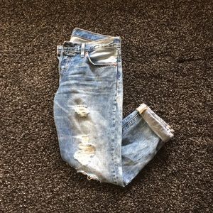 Levi's Distressed Boyfriend Style Jeans
